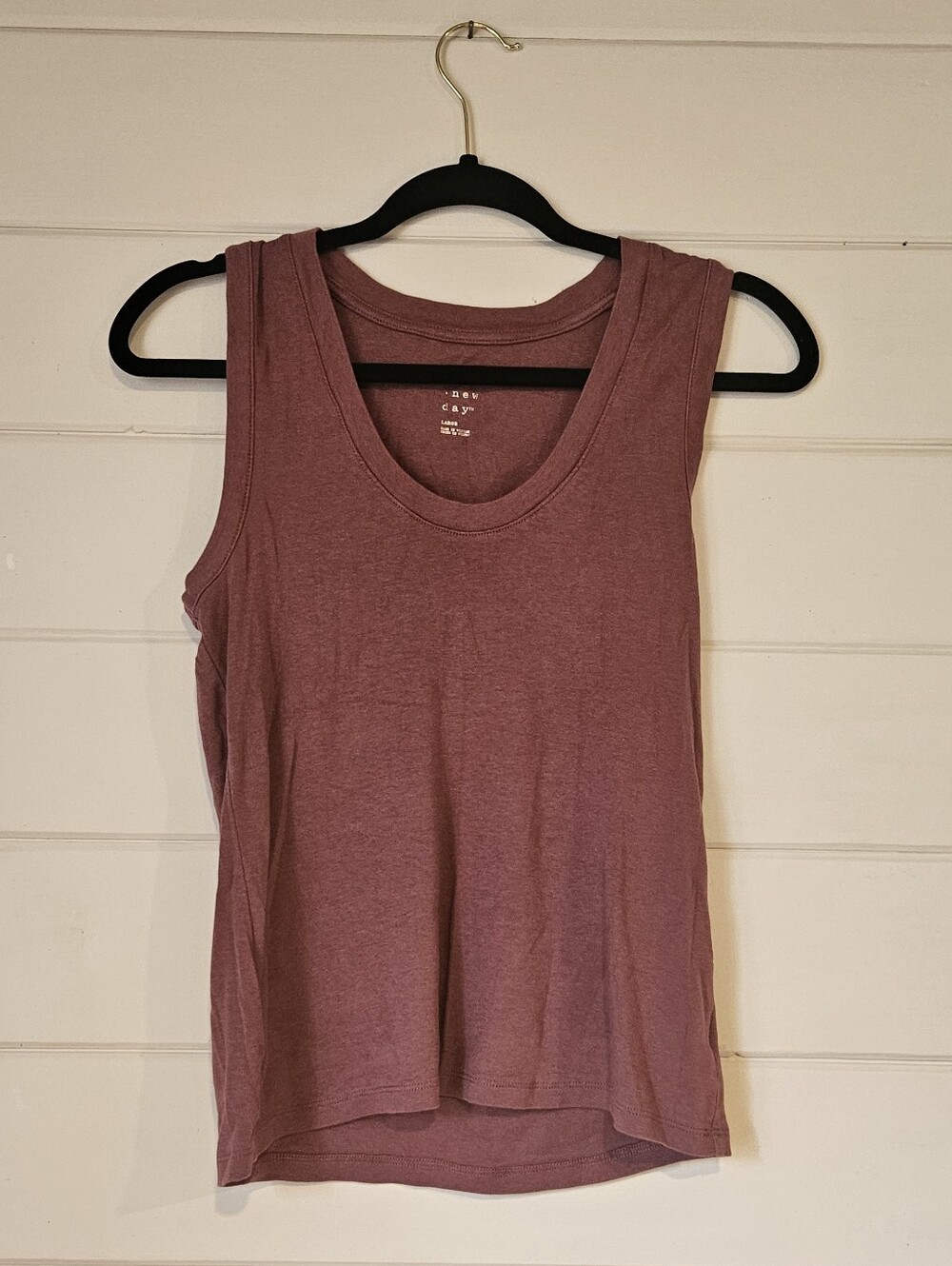 a new day Mauve Scoop Neck Tank Top (L)